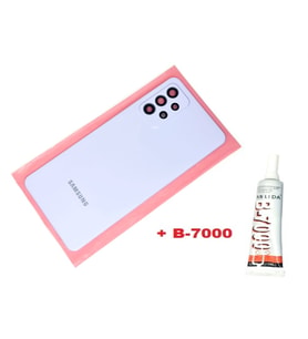 Tkgz Samsung Galaxy A72 A725 Arka Pil Batarya Kapağı (FULL Kamera Lensli+B-7000) MAVİ
