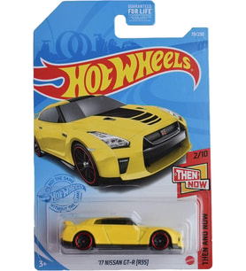 Hot Wheels - '17 Nissan GT-R (R35) Sarı - Yurt Dışı Uzun Kartonet - GTB34 (1/64)