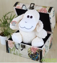 Pandamkee  25 cm SEVİMLİ KUZU (%100 YERLİ ) (Beyaz)