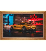 EV İŞYERİ OFİS İÇİN ALTIN ÇERÇEVELİ PASPARTULU TABLO S501