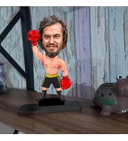 boksör müsabakası karikatür biblo rocky