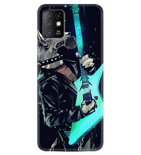 INFINIX Hot 8 9 10 11S Hot 10 Play 10T Kılıf Desemli Silikon Dog Guitar 1789