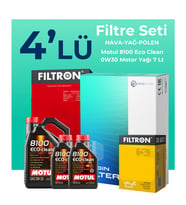 Filtron Jaguar XF 2.0 Dizel Filtre Bakım Seti Motul Motor Yağlı (2015-2020) 4 Lü