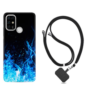 Casper E30 F20 X20 Kılıf Boyun Askılı Silikon Blue Fire 1678