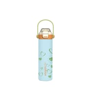 VAGONLİFE ÇELİK PİPETLİ/ PİPETSİZ ÇİFT KULLANIM KULPLU MATARA/TERMOS DESENLİ VGN1111 600ML - MAVİ