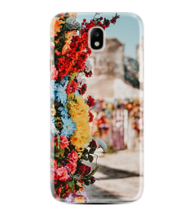 Samsung Galaxy J7 Pro Kılıf Desenli Gerçek Çiçekler 1743