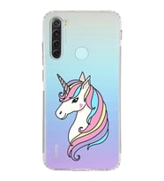 Xiaomi Redmi Note 8  Kamera Korumalı Kapak Unicorn Tasarımlı Şeffaf  Kılıf