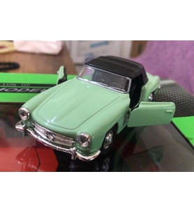 Model Metal Araba 1/36 Çek Bırak 1955 Yeşil Mercedes Benz 190sl
