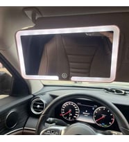 Monozone Şarjlı LED Araç Makyaj Aynası 3 Kademeli Işık Dokunmatik HD Güneşlik Aynası Kadın Araç İçi