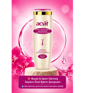Acvit Boyalı Ve Işlem Görmüş Yıpranmış Saçlar Için Bakım Şampuanı – 330 Ml.