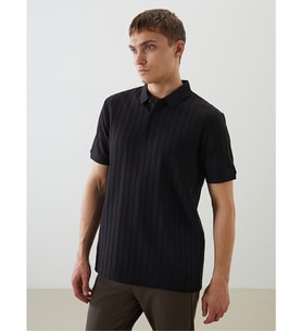 LCW Vision Siyah Polo Yaka Erkek Tişört