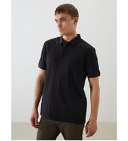 LCW Vision Siyah Polo Yaka Erkek Tişört