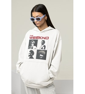 Tasarım The Weeknd Baskılı Unisex Oversize Rapper Hoodie