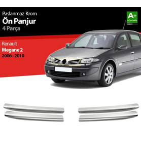 Renault Megane Uyumlu 2 Krom Ön Panjur 4 Parça 2006-2010