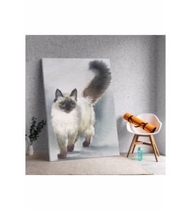 Suluboya Kedi Kanvas Tablo