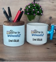 Matematik Mühendisi Hediye Sepeti Kupa Bardak T Kulplu, Kalemlik Hediyeleri Mühendisler Günü Hediyesi (Model 3)