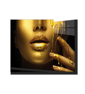 Gold  Kadın Cam Tablo