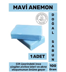 Özel Üretim Doğal Güzel Kokulu İzi Oluşumu Önleyici Organik Mavi Anemon Sabunu 1 Adet