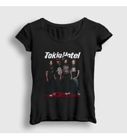 Presmono Kadın Siyah Band Tokio Hotel T-Shirt 445172tt