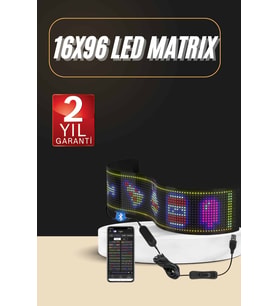 Led Ekran Matrix Panel En Büyük Boy 16X96 Araba Yazısı