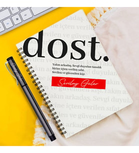 Dosta Hediye Kişiye Özel Defter ve Kalem