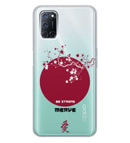Oppo Sakura Strong Tasarımlı Şeffaf Telefon Kılıfı