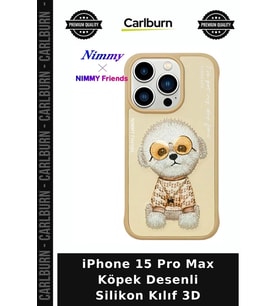 iPhone 15 Pro Max Köpek Desenli Silikon Kılıf 3D Cihaz Koruma Erkek Aksesuar Akıllı Telefon