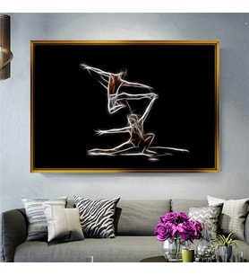 Altın Çerçeveli dekoratif tablo l1421 (Gold)