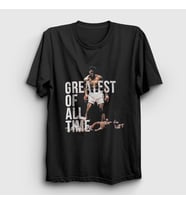 Presmono Unisex Siyah Goat Muhammed Ali T-Shirt 230141tt