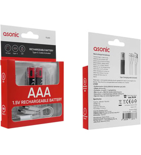 PL1400, AAA, Şarjlı Pil, 1.5VOLT, 400MAH/750MWH, Type-C Ile Kolay Şarj, 2 Li Paket