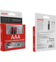 PL1400, AAA, Şarjlı Pil, 1.5VOLT, 400MAH/750MWH, Type-C Ile Kolay Şarj, 2 Li Paket