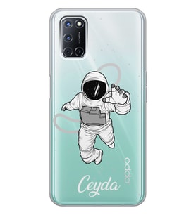 Oppo Astronot Tasarımlı Şeffaf Telefon Kılıfı