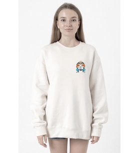 Dragon Ball Z Anime Master Roshi Free Hugs Beyaz Kadın 2ip Sweatshirt