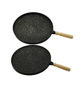 ÇİFT TARAFLI DÖKÜM GRANİT BAZLAMA - GÖZLEME TAVASI 36CM (5343)