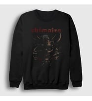 Presmono Unisex Siyah Skulls Chimaria Sweatshirt 551493tt