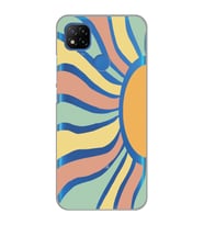 Redmi 9C / Redmi 10A Uyumlu Güneş Desenli Şeffaf Telefon Kılıfı