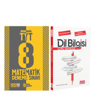 Metin Yayınları TYT Matematik 8 Deneme ve AKM Dil Bilgisi Soru Bankası Seti 2 Kitap