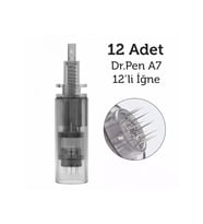Dr.pen A7 12'li Dermapen İğnesi 12'li Cilt Bakım Cihazı Kartuşu Siyah Dr.pen A7 İçin Uygun