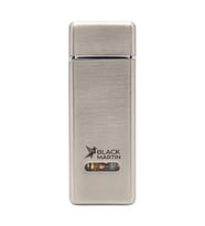 Black Martin Tek Torch Pürmüz Gümüş Metal Puro Çakmağı - TR9558