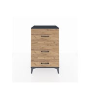 Hyperion Komodin 3 Çekmeceli 60x44x96 Antrasit-Çam