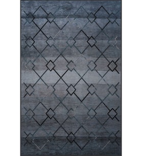 Eliana Home Baskılı, Yıkanabilir Kaymaz Taban Salon Halısı LNA0730 100x150 cm (Lacivert)