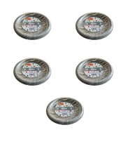 Roll-Up Kullan At Renkli Gri Parti Davet Plastik Tabak - 22 Cm. - 25 Adetlik 5 Paket