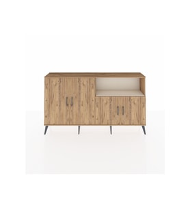 Arges Konsol 6 Raflı 4 Kapaklı 176x30x99 Çam-Çam/Aytaşı