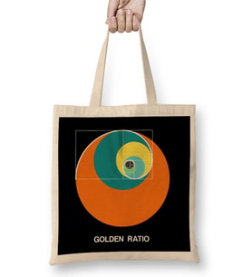 Maths And Science Golden Ratio Fibonacci Circle Bez Çanta Uzun Saplı