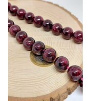 Lal (Garnet – Granat ) Taşı YARIM Dizi 12mm (18cm uzunluğundadır)
