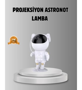 Mey İthalat® Astronot Galaksi Projeksiyon Lambası Bluetooth Bağlantılı Uzaktan Kontrollü