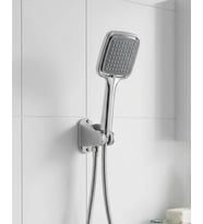 Siyah Duş Seti El Duşu Başlığı Spiral Hortum ve Duvar Askısı Banyo Duş Seti