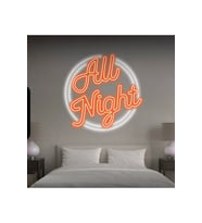 All Night Yazılı Neon Tabela