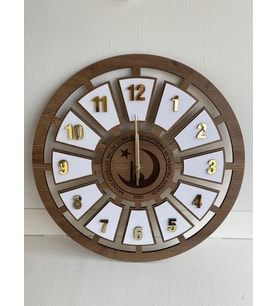 Hediyelik Ahşap Halatlı Duvar Saati 50 cm
