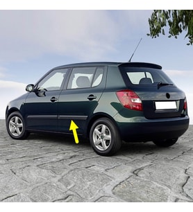 Skoda Fabia 2 2007-2010 Sol Arka Kapı Çıtası Düz 5J0853753